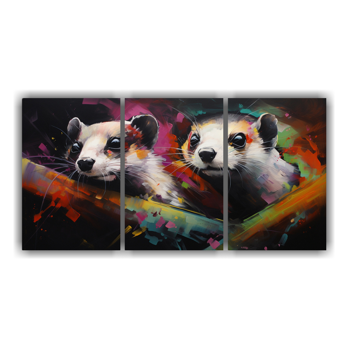 pintura-estilo-oleo-estilo-weasels-coloridas-para-decoraci-n-hogar