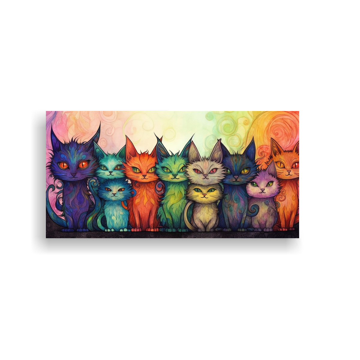 pintura-lienzo-gatos-coloridos-por-tom-harvey-estilo-composici-n-est-tica