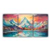 pintura-lienzo-personalidad-monta-as-nevadas-arco-ris-turquesa