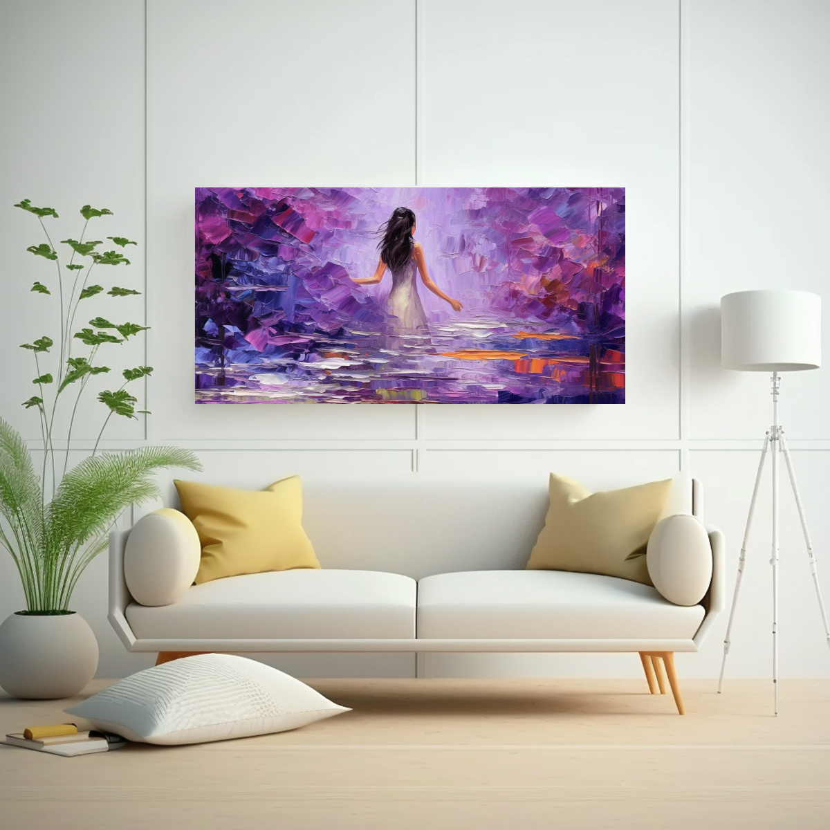 pintura-mujer-en-vestido-morado-arte-minimalista-1