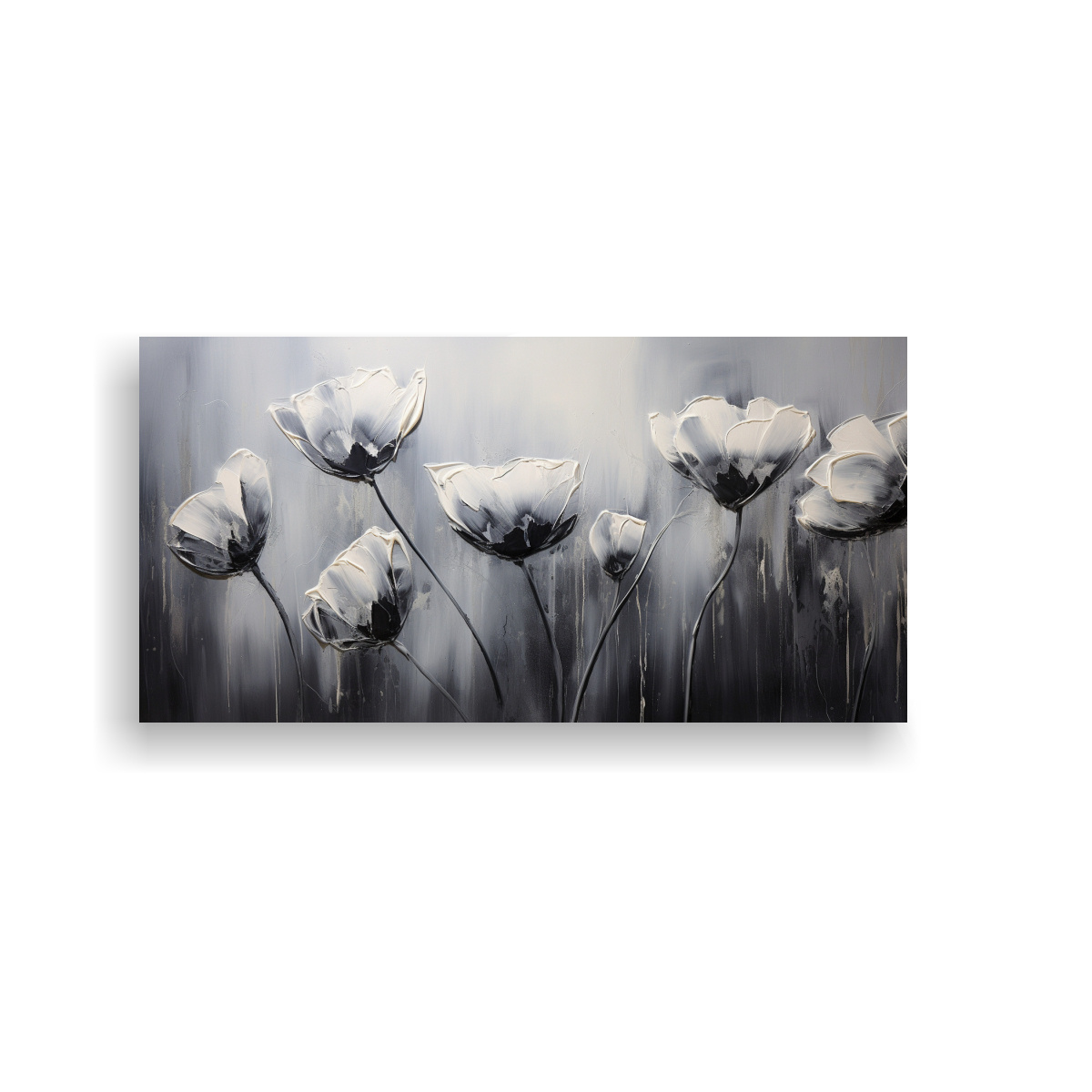 pintura-vanguardia-esquema-tulipanes-negros-sobre-lienzo-