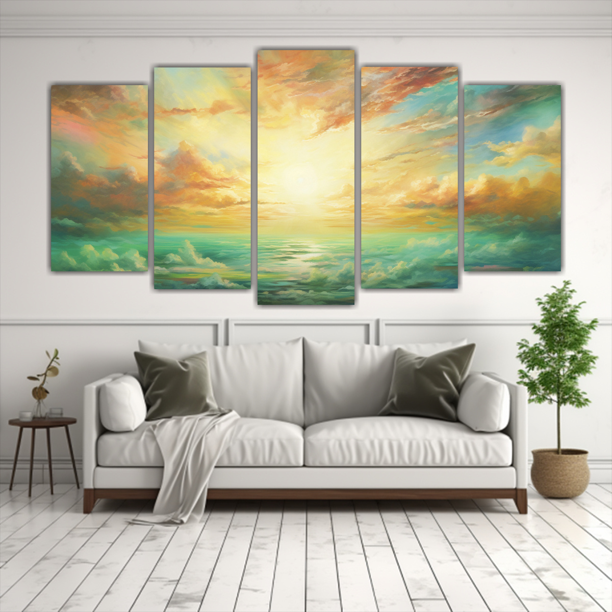 pinturas-abstractas-de-amaneceres-y-atardeceres-con-tonos-verdes-1