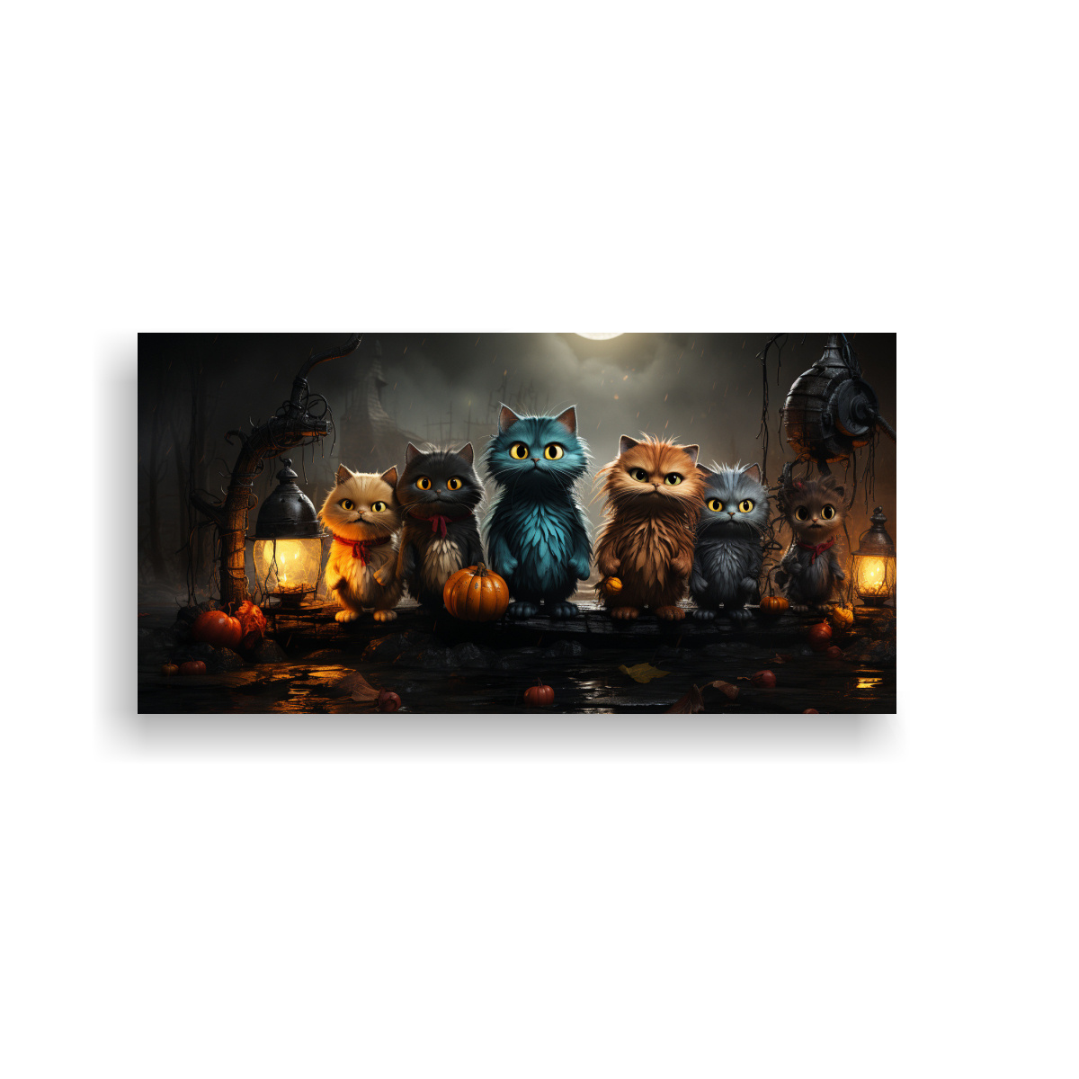 pinturas-abstractas-de-ambiente-con-monstruos-gatitos-malvados-estilo-cartoon