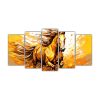 pinturas-abstractas-de-bellas-artes-caballo-clydesdale-en-colores-dorados-