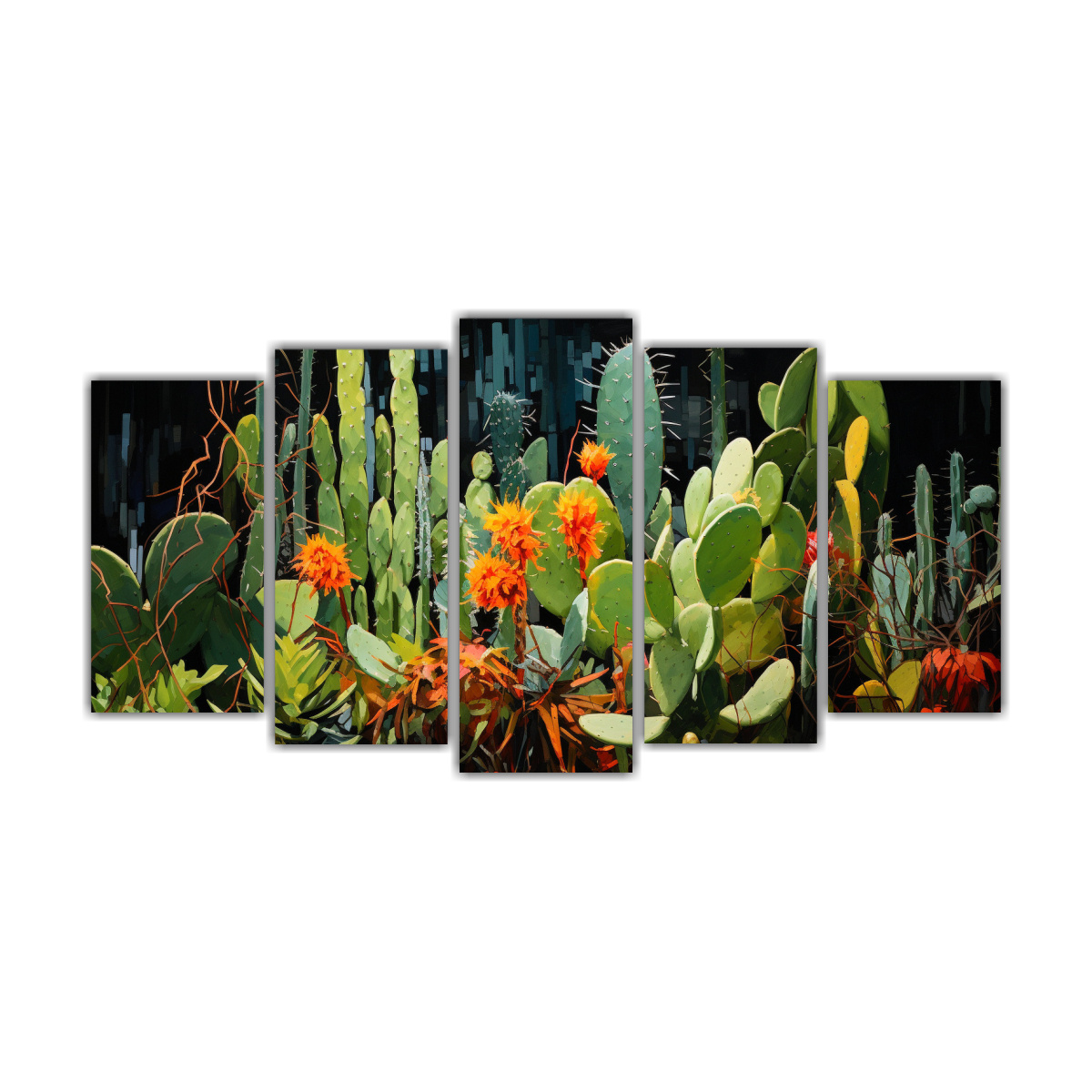 pinturas-abstractas-de-cactus-en-aceite-detallado-