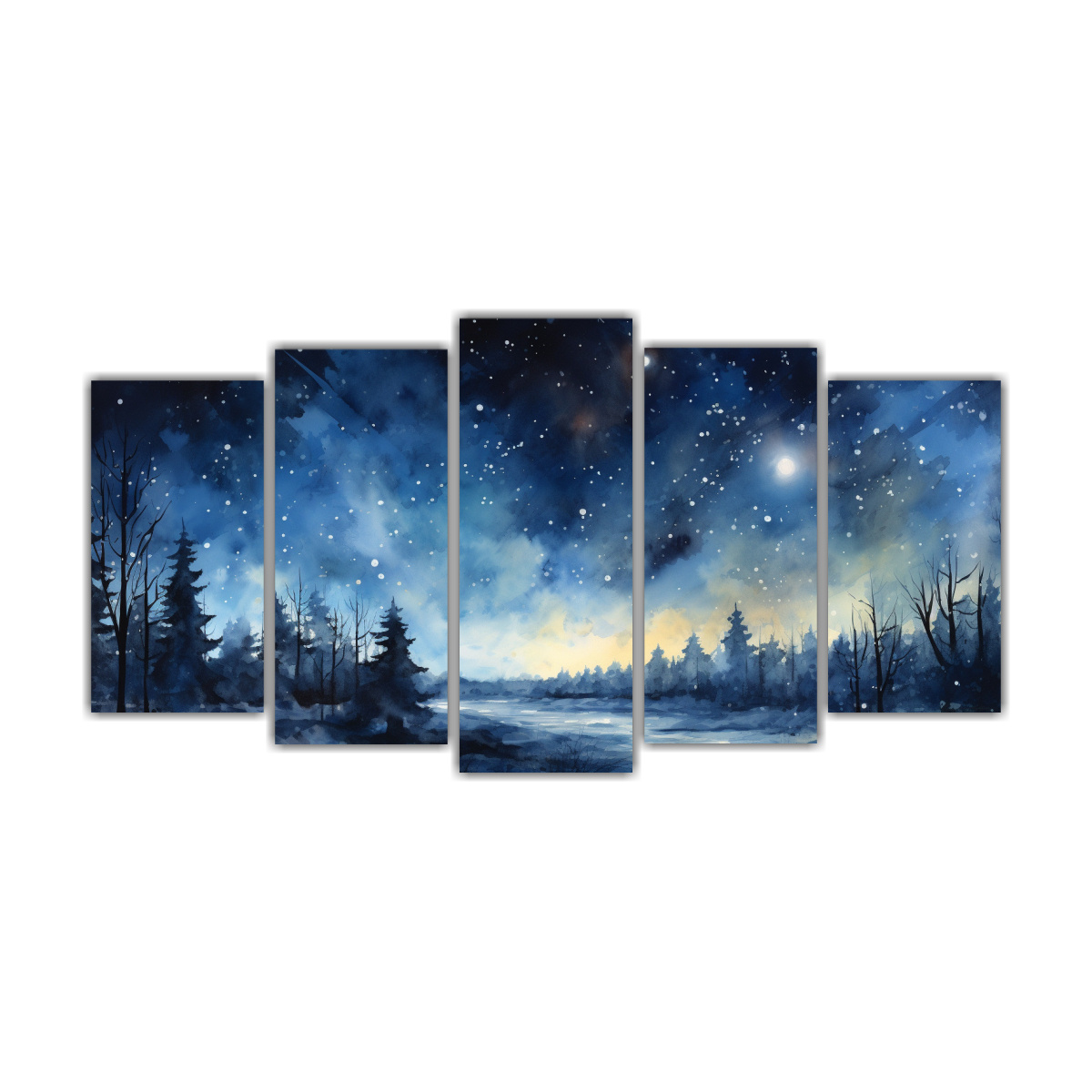 pinturas-abstractas-de-expresi-n-perspectiva-del-cielo-nocturno-con-acuarelas