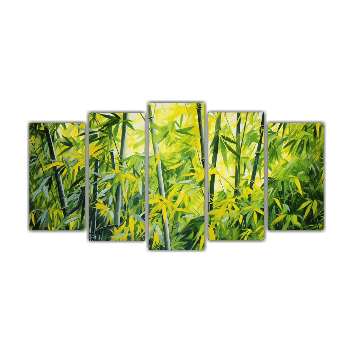 pinturas-abstractas-de-plantas-de-bamb-en-lienzo-conjunto-de-cinco-colores-para-decorar-el-hogar