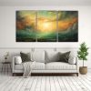 pinturas-abstractas-de-tema-amanecer-y-atardecer-en-tonos-verdes-1