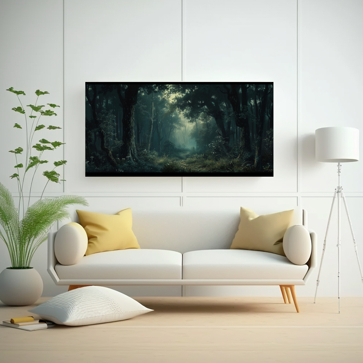 pinturas-abstractas-oscuro-con-tem-tica-de-bosque-y-borde-vintage-1