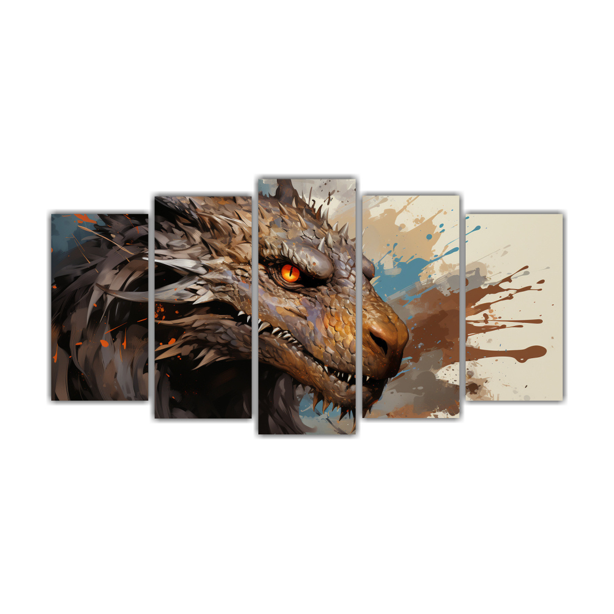 pinturas-de-arte-de-pared-estilo-galer-a-de-drag-n-en-tonos-marrones