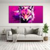 pinturas-de-arte-pop-neo-con-escena-de-coyote-en-colores-luminosos-y-ciruela-1