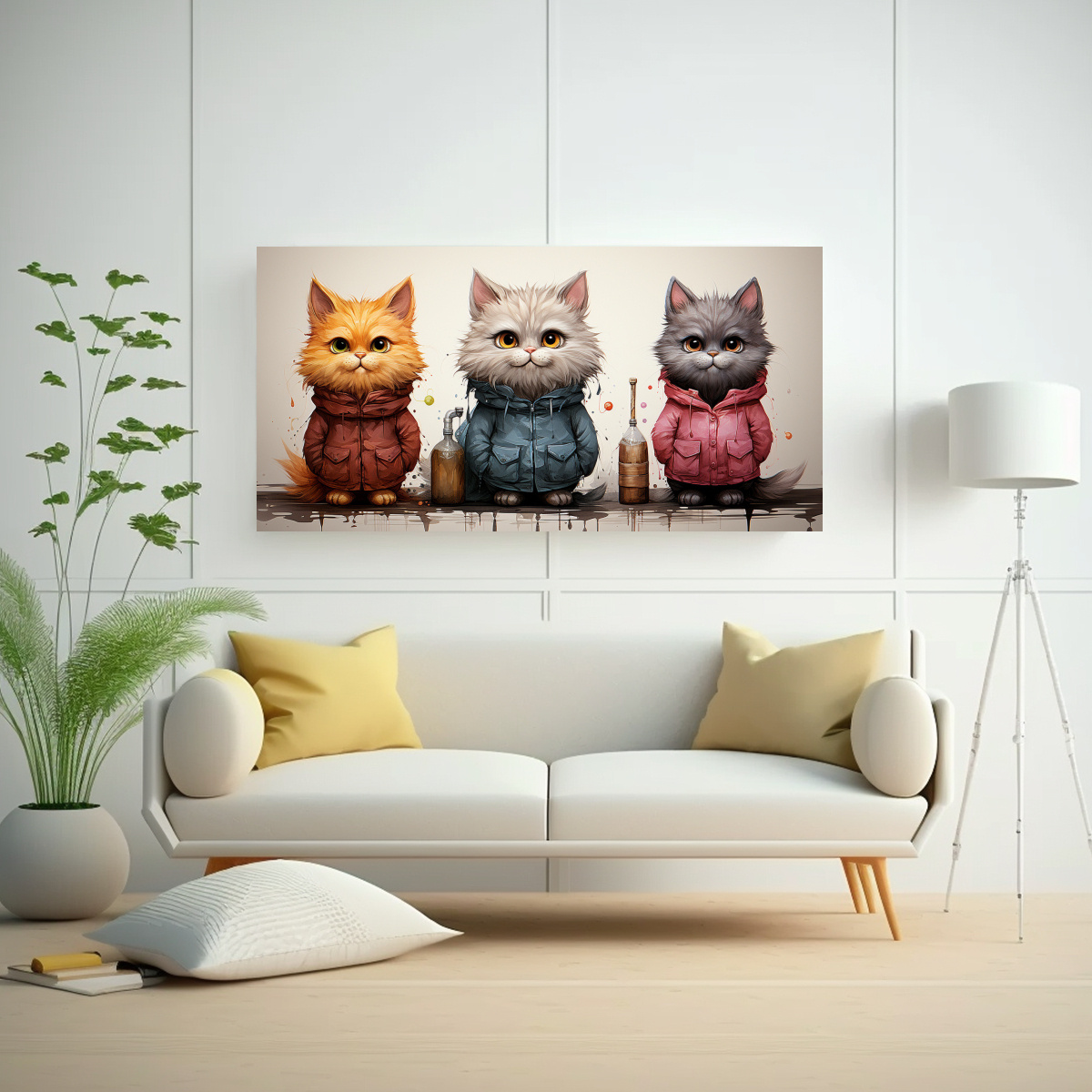 pinturas-de-decoraci-n-con-dise-o-de-caracteres-originales-de-tres-amigos-gatos-1-1