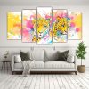 pinturas-de-decoraci-n-de-leopardo-arco-ris-y-amarillo-en-lienzo-de-forma-nica-1