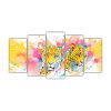 pinturas-de-decoraci-n-de-leopardo-arco-ris-y-amarillo-en-lienzo-de-forma-nica