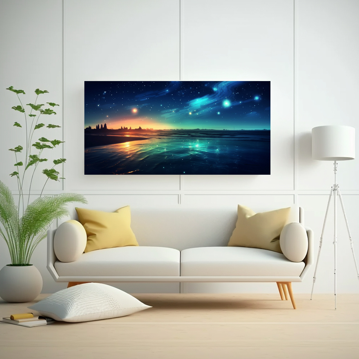 pinturas-de-decoraci-n-mar-nocturno-estrellas-luz-verano-brillo-vitalidad-1