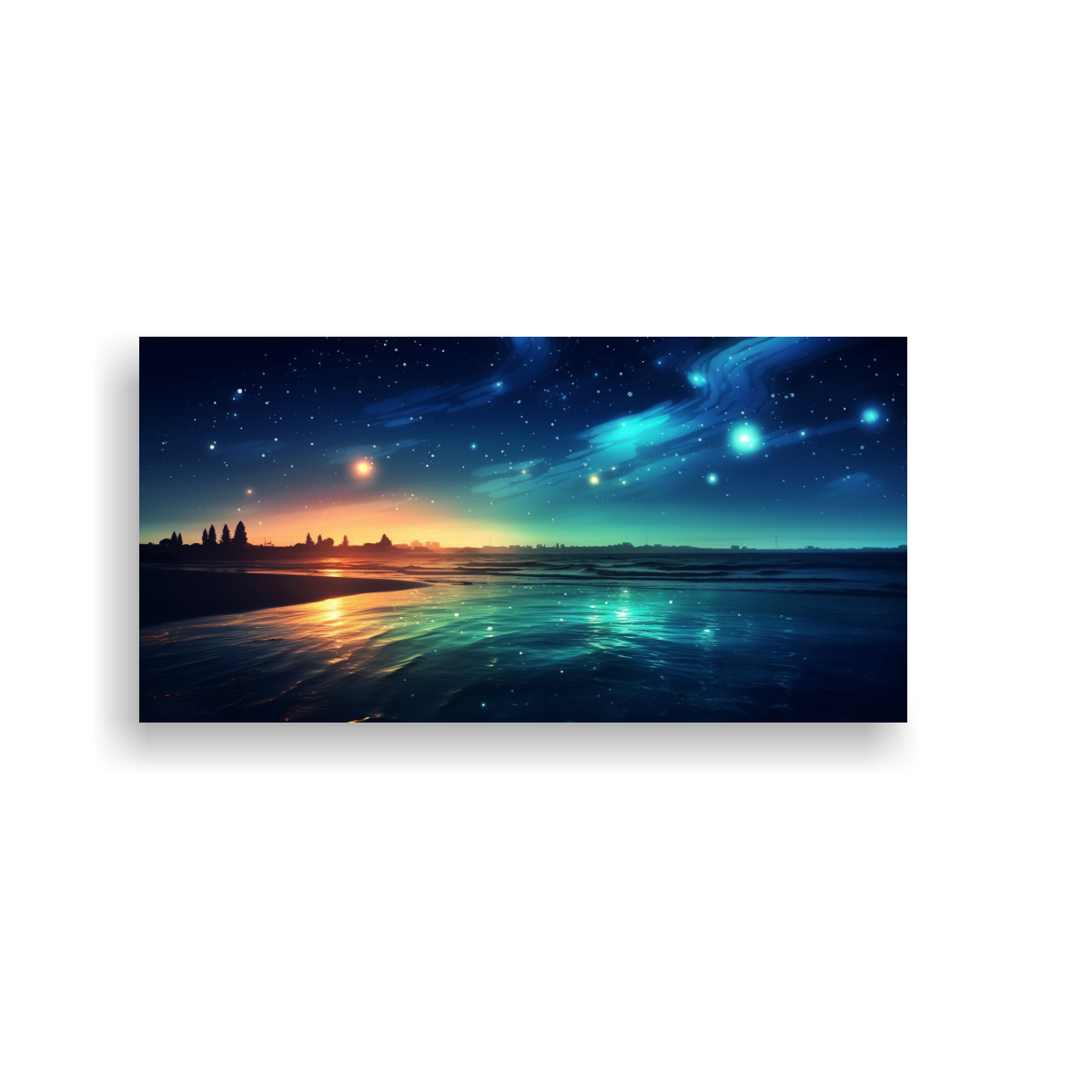 pinturas-de-decoraci-n-mar-nocturno-estrellas-luz-verano-brillo-vitalidad