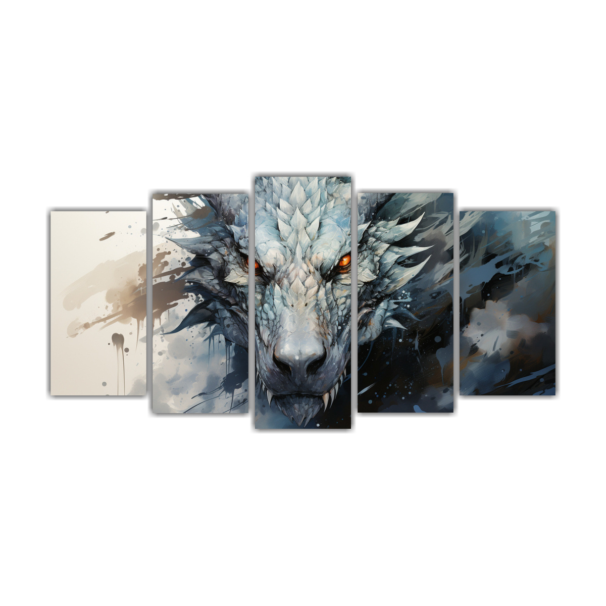 pinturas-de-decoraci-n-moderna-drag-n-en-acuarelas-y-blanco-neonoir