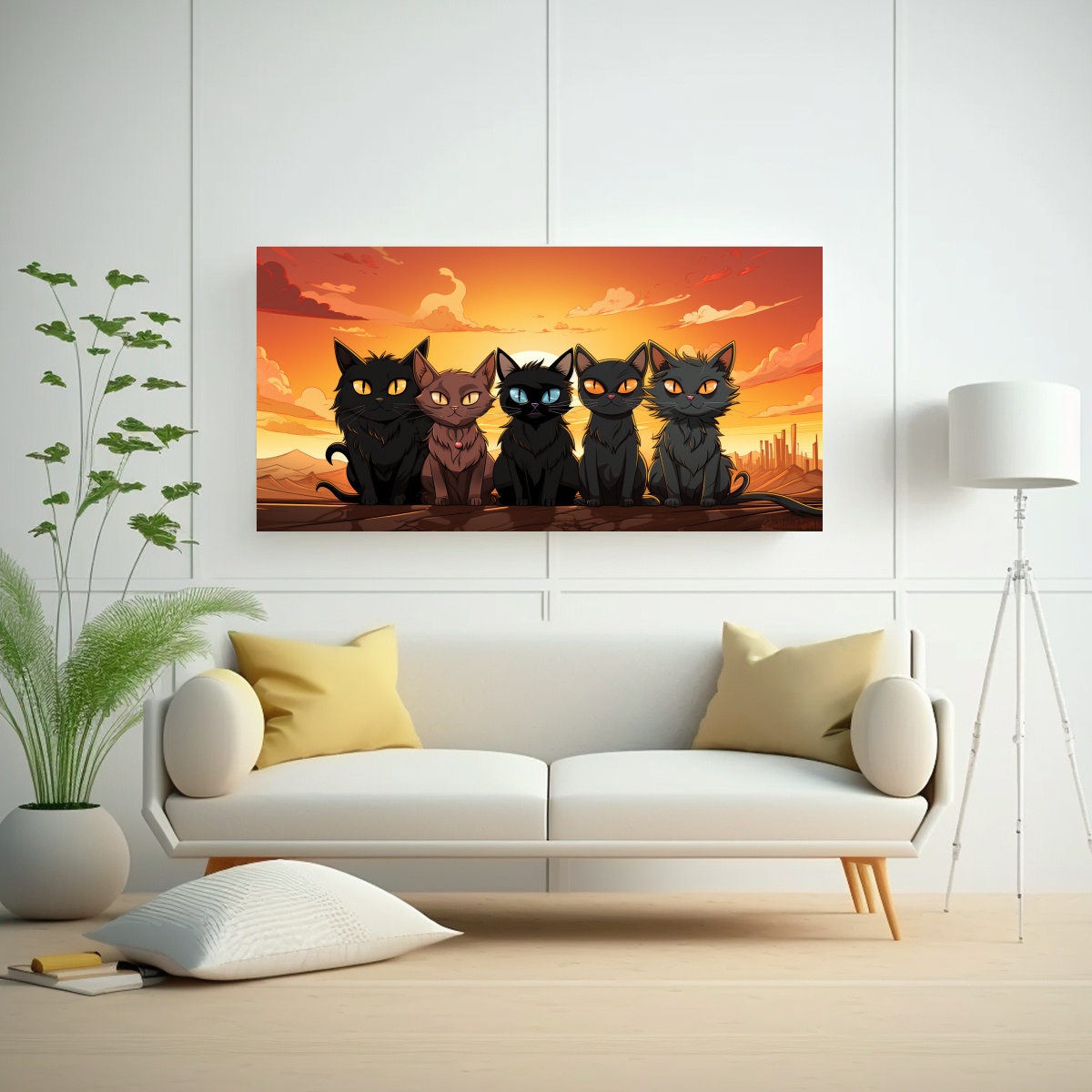 pinturas-de-gatitos-de-california-en-estilo-cartoon-retro-para-decoraci-n-de-sal-n-fine-art-1-1