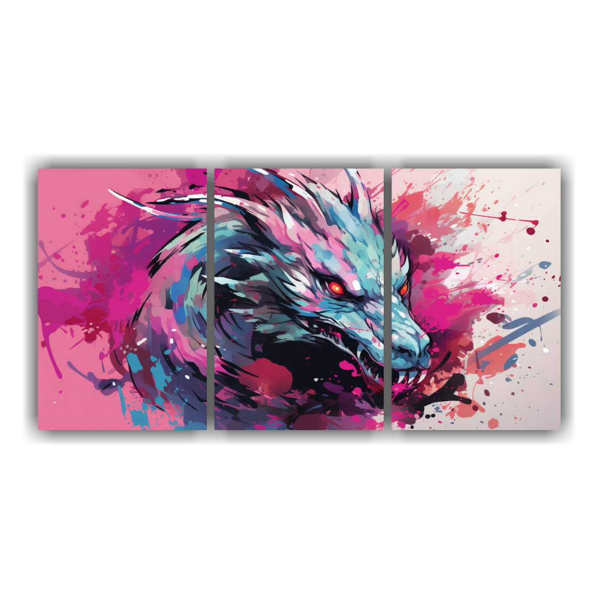 pinturas-de-tela-tema-alegr-a-drag-n-en-tonos-pastel-y-rosa-en-atm-sfera-neonoir