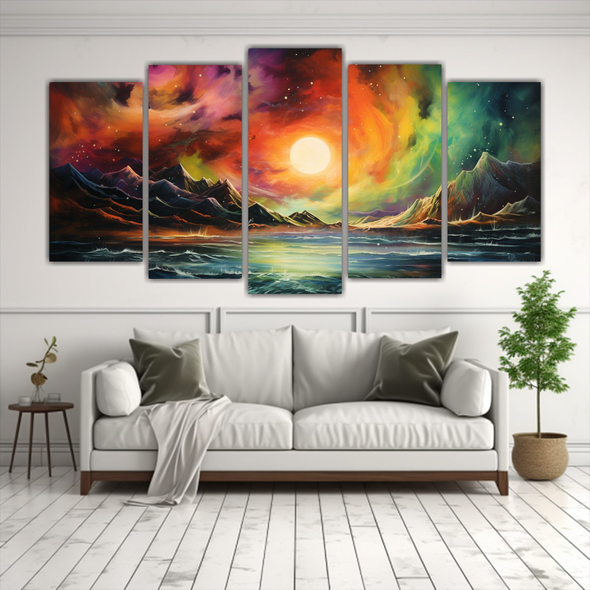 pinturas-decorativas-abstractas-en-tonos-arco-ris-y-naranja-1-1