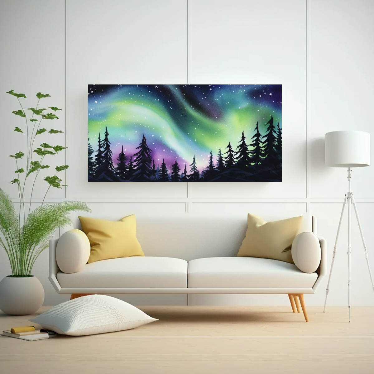 pinturas-decorativas-acuarela-l-neas-brillantes-verdes-azules-moradas-1