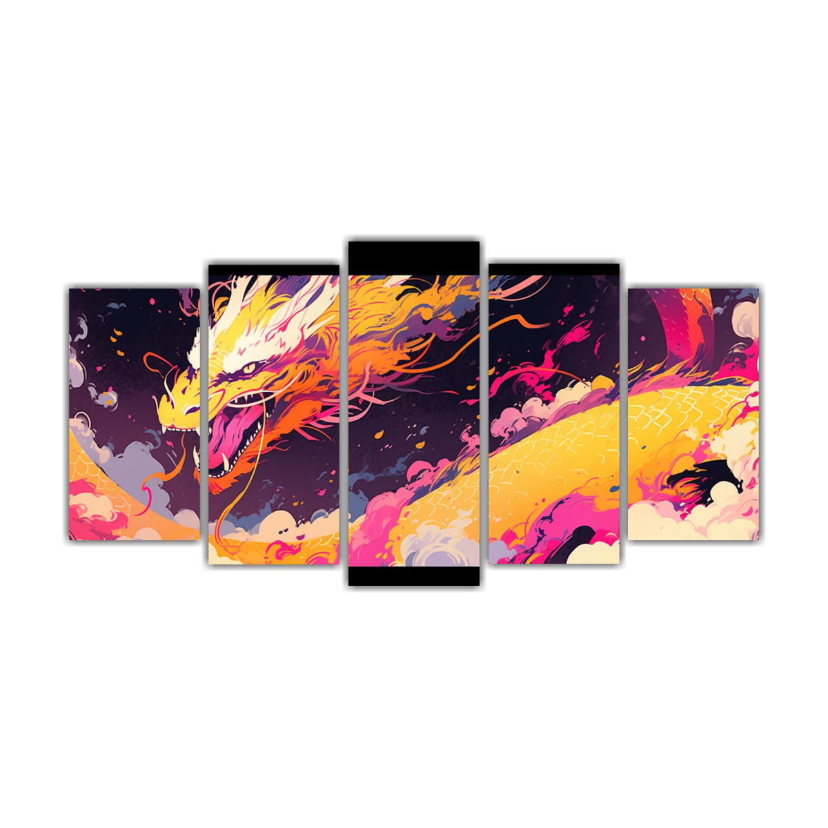 pinturas-decorativas-con-visi-n-conceptual-de-un-drag-n-en-colores-amarillo-y-rosa-en-atm-sfera-neonoir