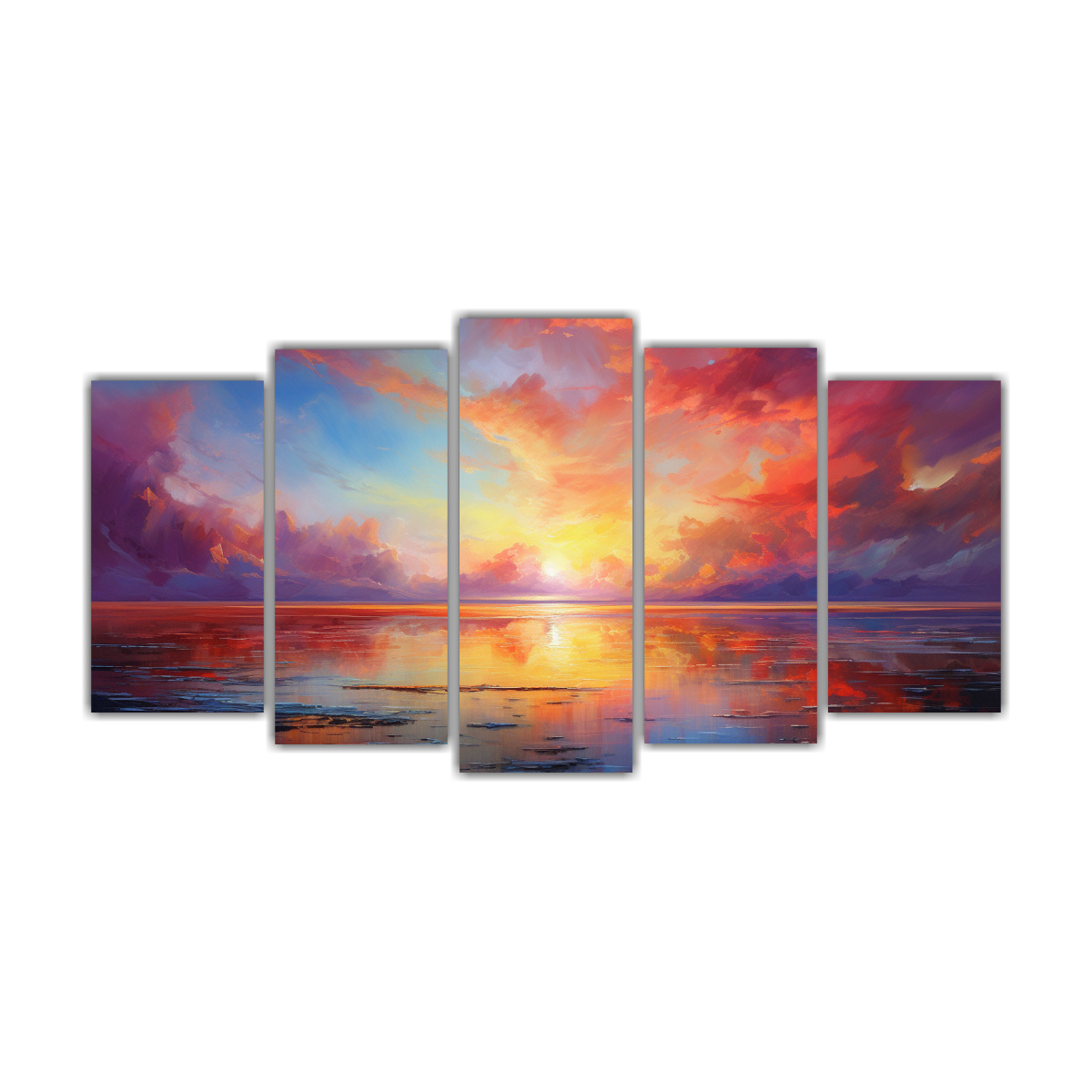 pinturas-decorativas-de-amaneceres-y-atardeceres-con-arco-ris-y-colores-rojos