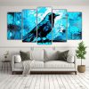 pinturas-decorativas-de-cuervos-y-cuervas-en-turquesa-y-negro-1