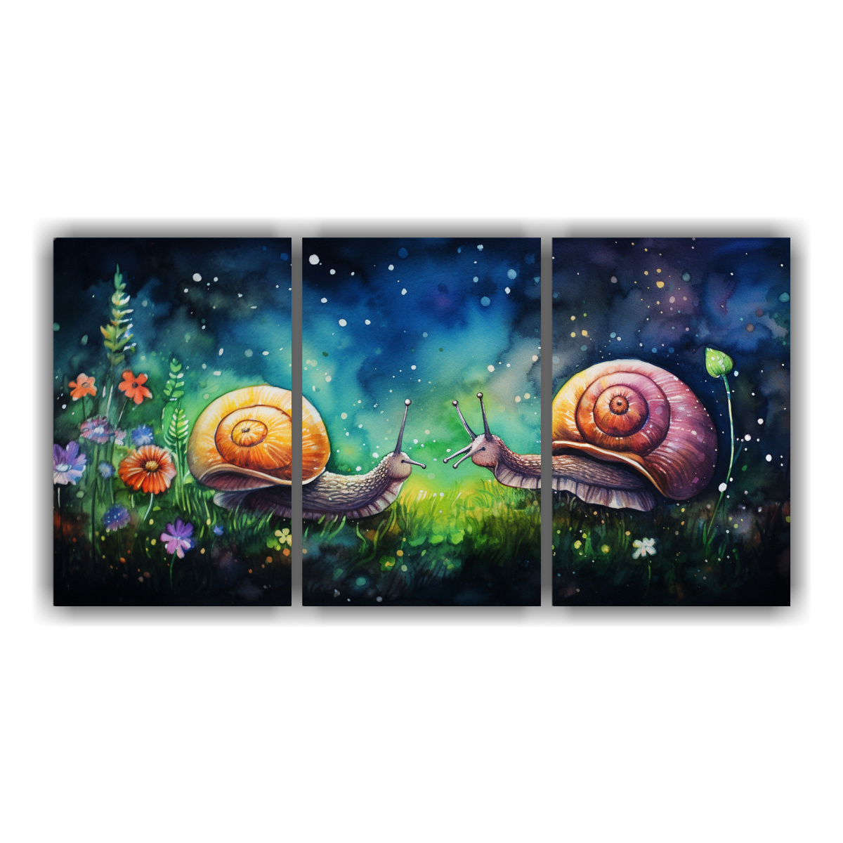 pinturas-decorativas-de-estilo-acuarela-con-caracoles-vivos