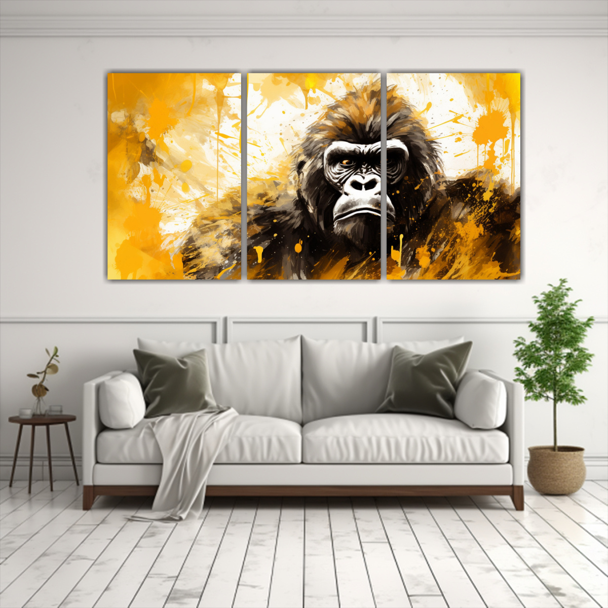 pinturas-decorativas-de-gorilas-dorados-en-estilo-neo-pop-art-1-1