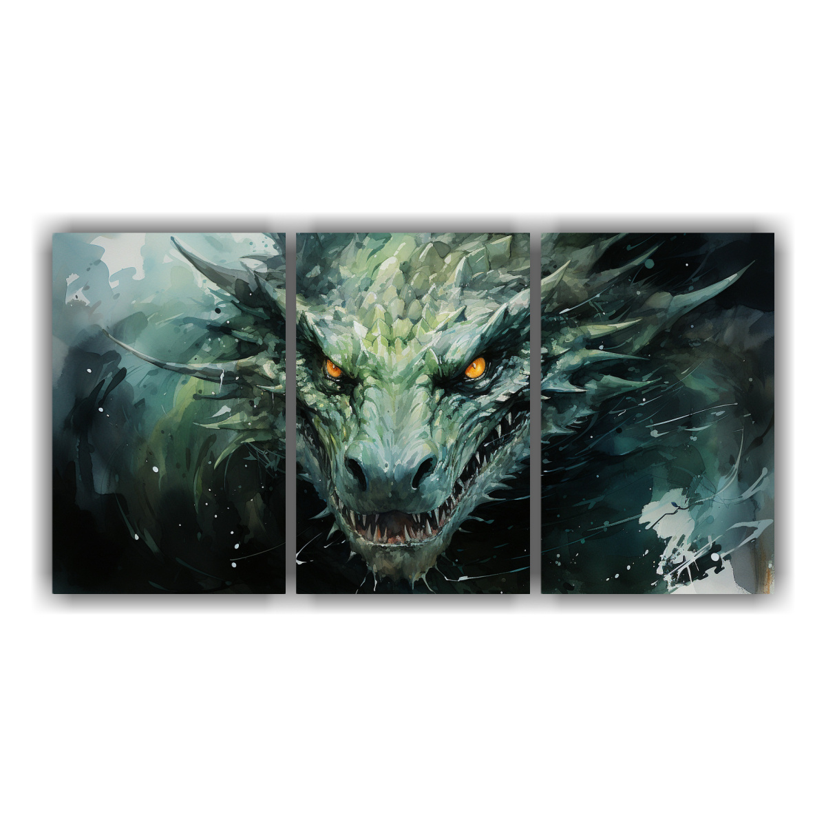 pinturas-decorativas-de-neonoir-con-un-drag-n-en-acuarelas-y-tonos-verdes-