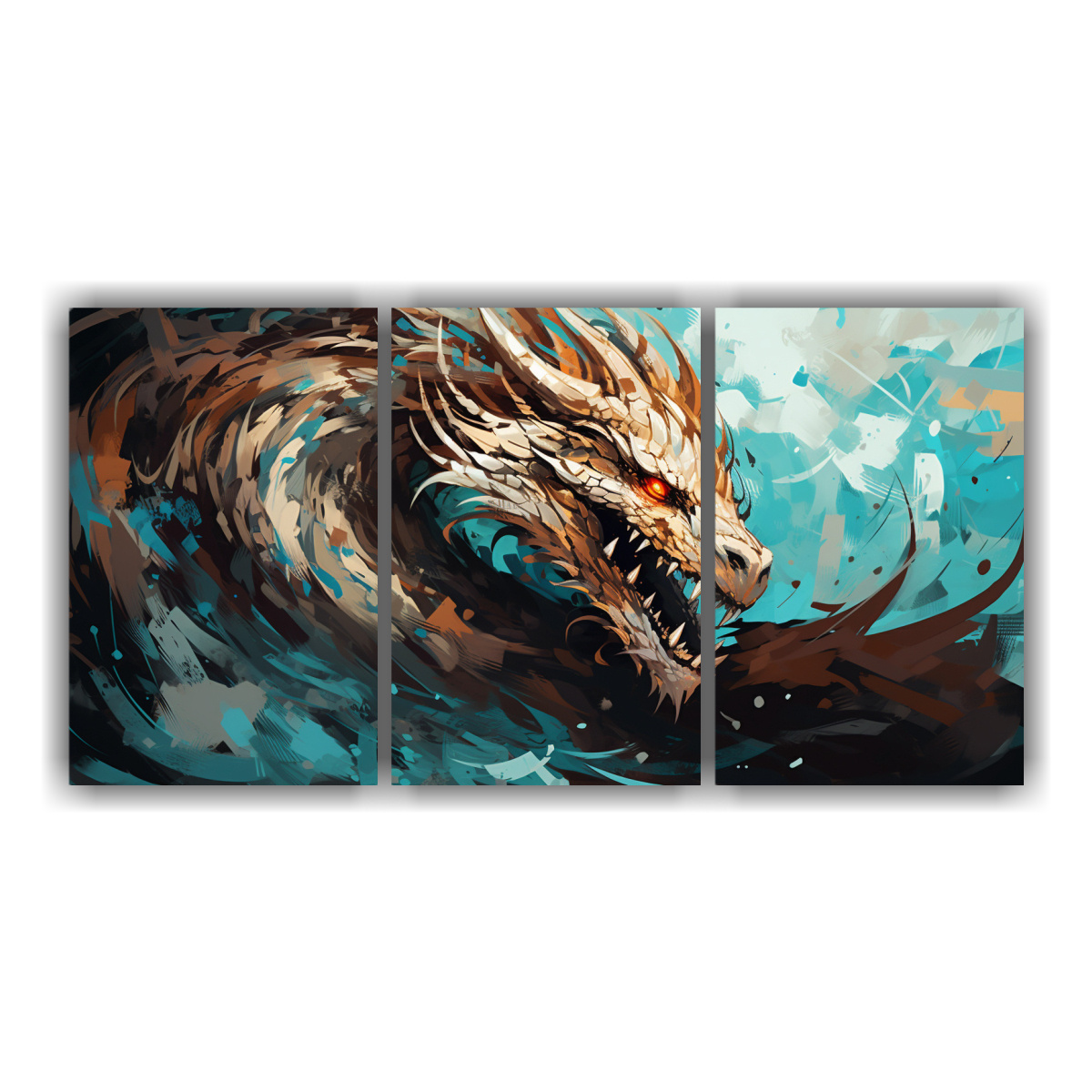 pinturas-decorativas-en-marr-n-y-turquesa-con-tem-tica-de-drag-n-