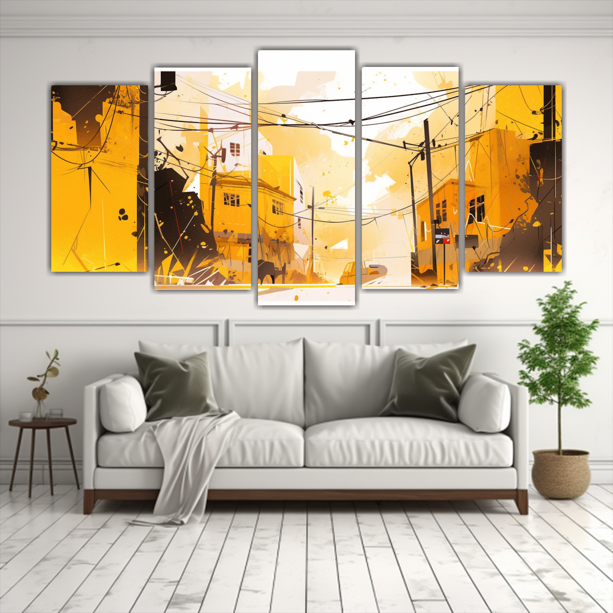 pinturas-decorativas-en-tonos-amarillos-en-santiago-chile-cinco-lienzos-enigm-ticos-1-1