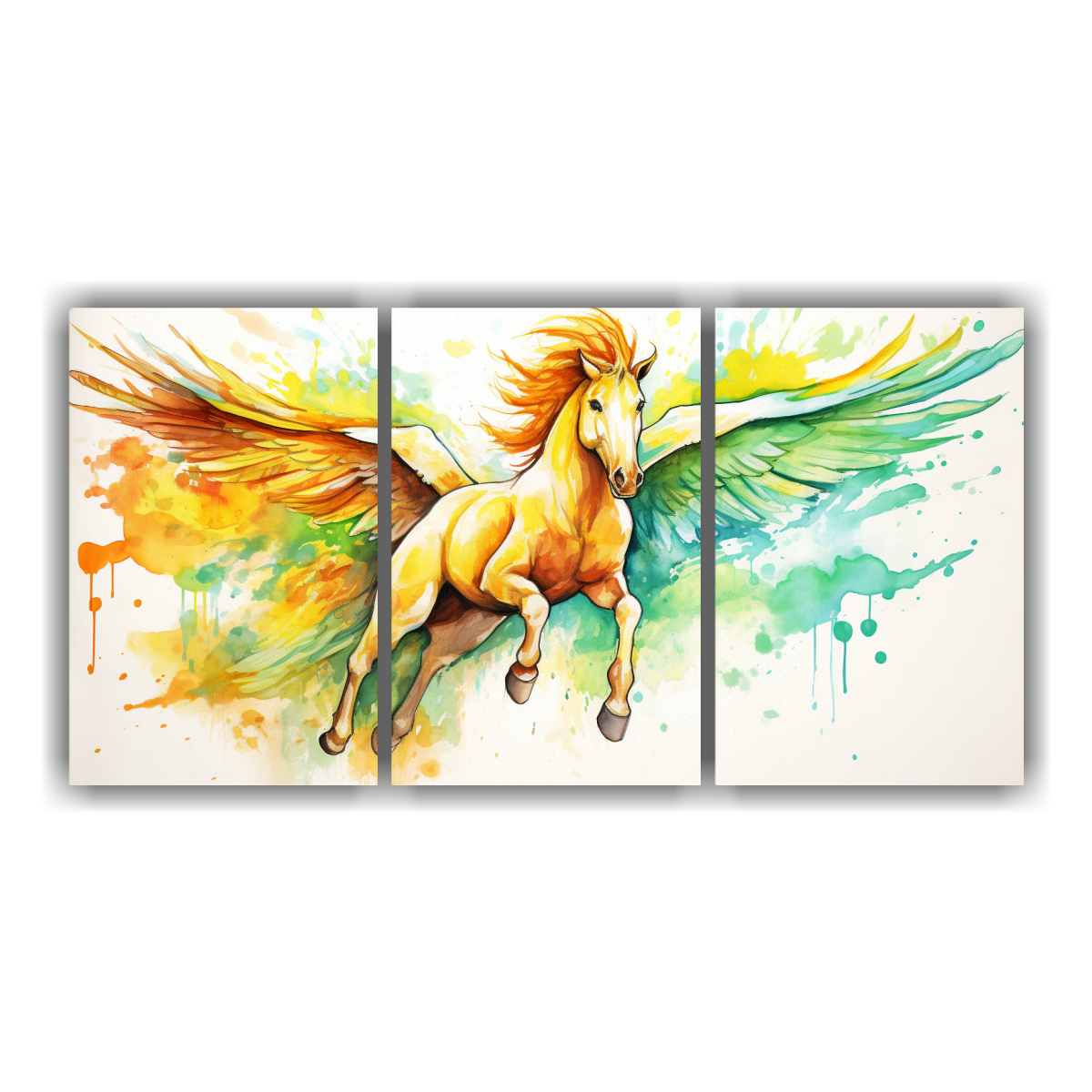 pinturas-decorativas-inspiradas-en-pegaso-en-acuarelas-y-colores-de-ma-z-neo-pop-art