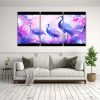 pinturas-decorativas-modernas-de-grullas-en-tonos-morados-y-azules-1