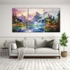 pinturas-decorativas-originales-monta-as-junto-al-lago-con-arco-ris-1-1