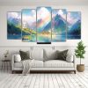 pinturas-decorativas-tela-canvas-vida-en-lago-de-monta-as-con-arco-ris-y-colores-verdes-1