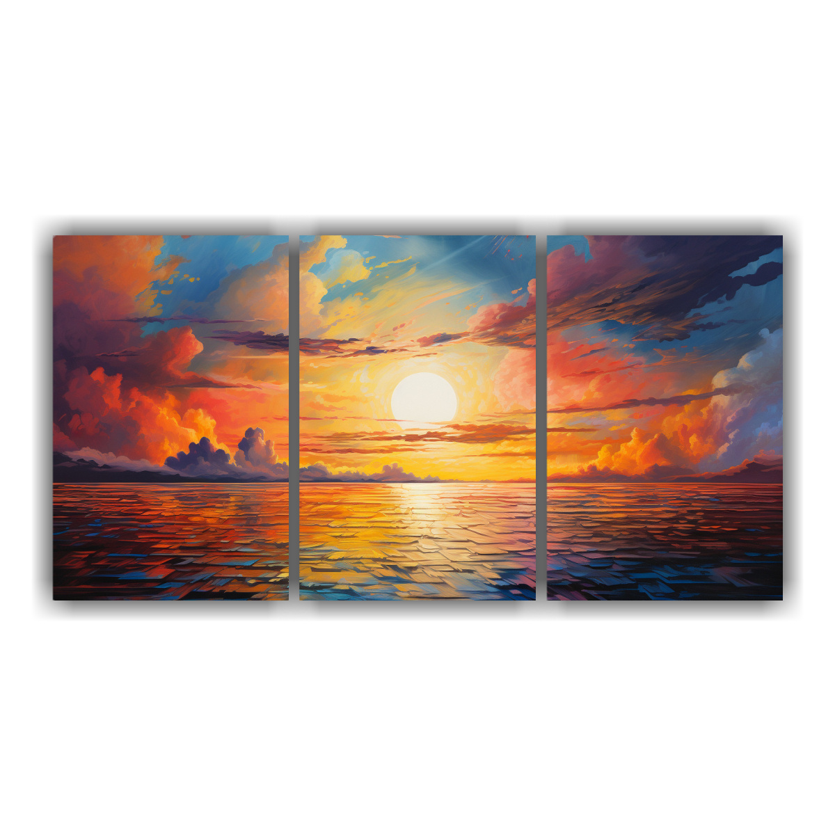pinturas-en-bastidor-amanecer-y-atardecer-con-arco-ris-y-colores-anaranjados