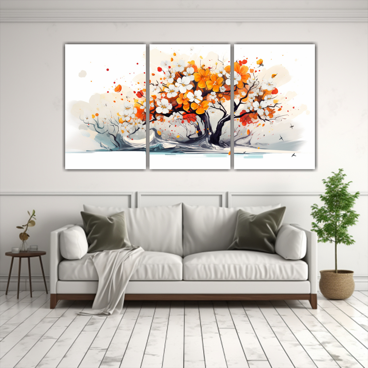 pinturas-en-tela-de-alta-calidad-rbol-de-manzana-blanco-y-naranja-atm-sfera-neonoir-1