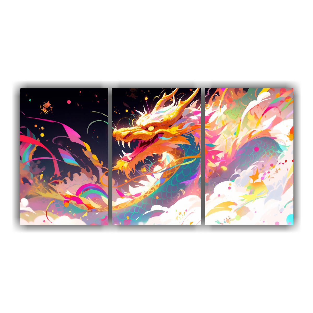 pinturas-modernas-de-pared-drag-n-en-colores-arco-ris-y-oro-atm-sfera-neonoir