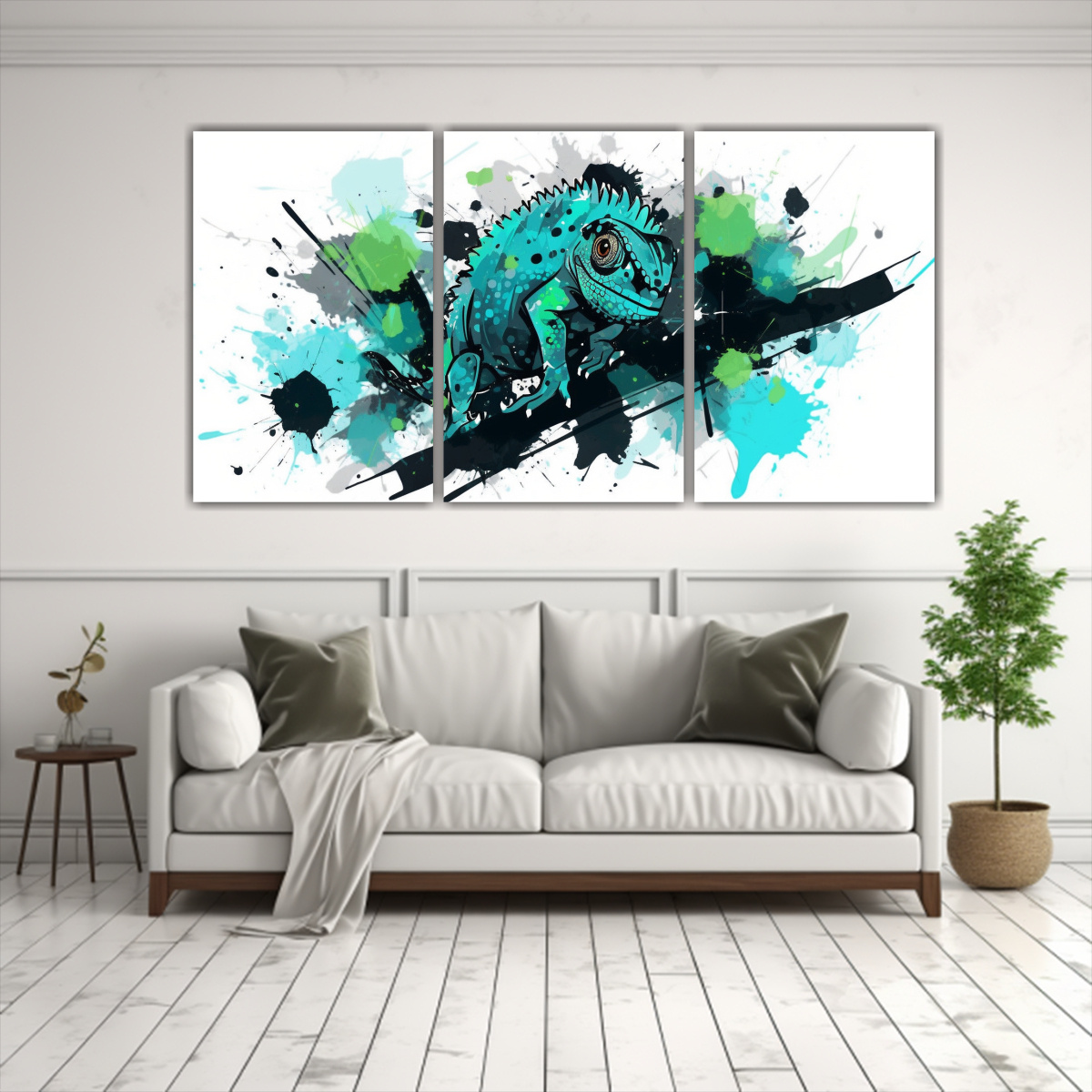pinturas-neo-pop-arte-chameleons-en-turquesa-y-negro-intensifican-decoraci-n-1-1