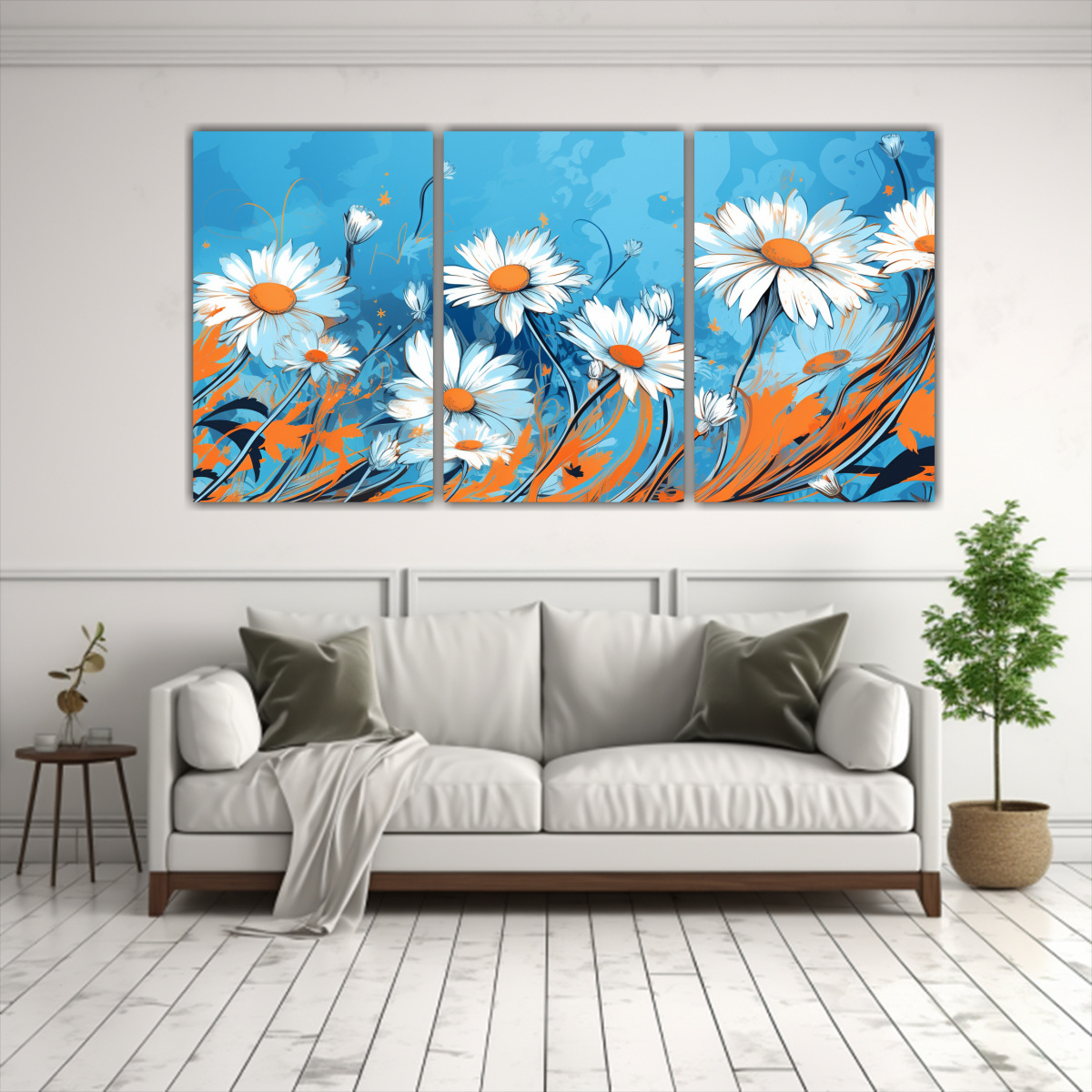 pinturas-vanguardia-detalles-intrincados-manzanilla-en-tonos-naranja-y-azul-1