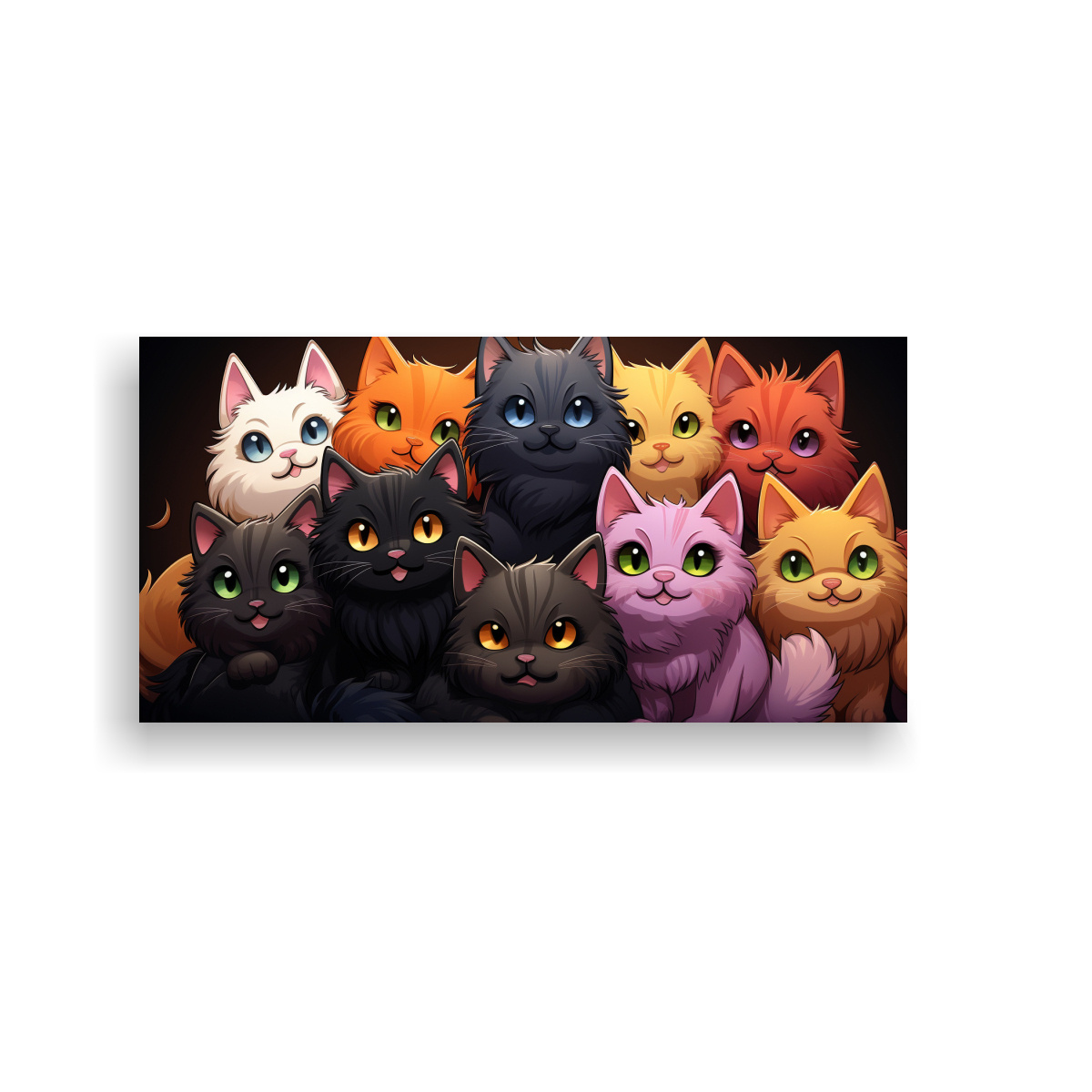 sticker-de-multitud-de-gatos-felices-y-locos-en-pinturas-de-decoraci-n