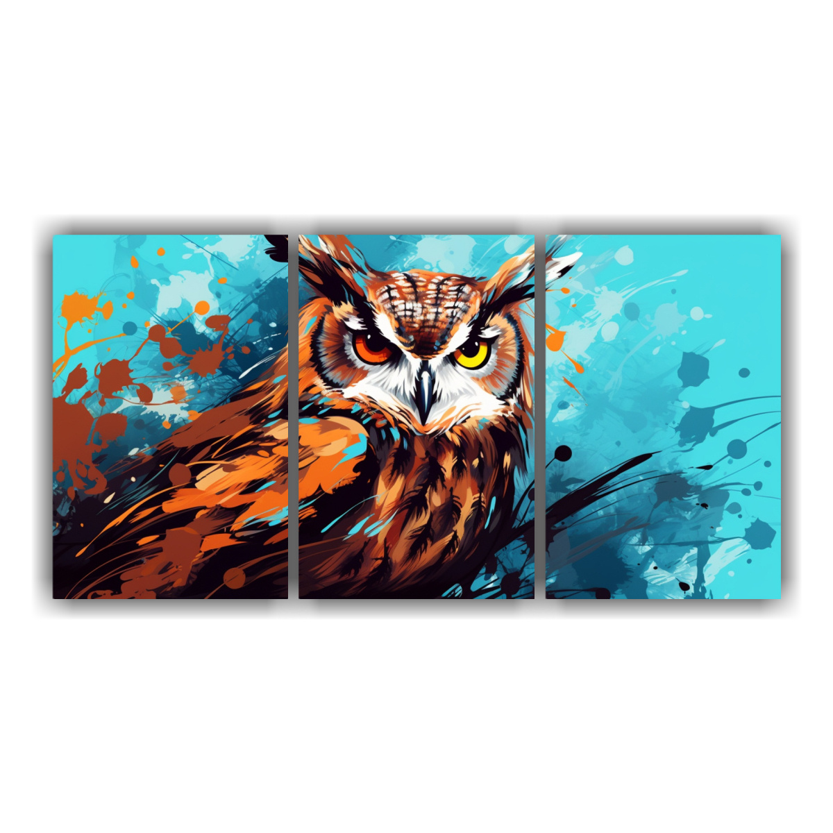 tr-ptico-creativo-tem-tica-b-ho-en-colores-caf-y-turquesa-neo-pop-art