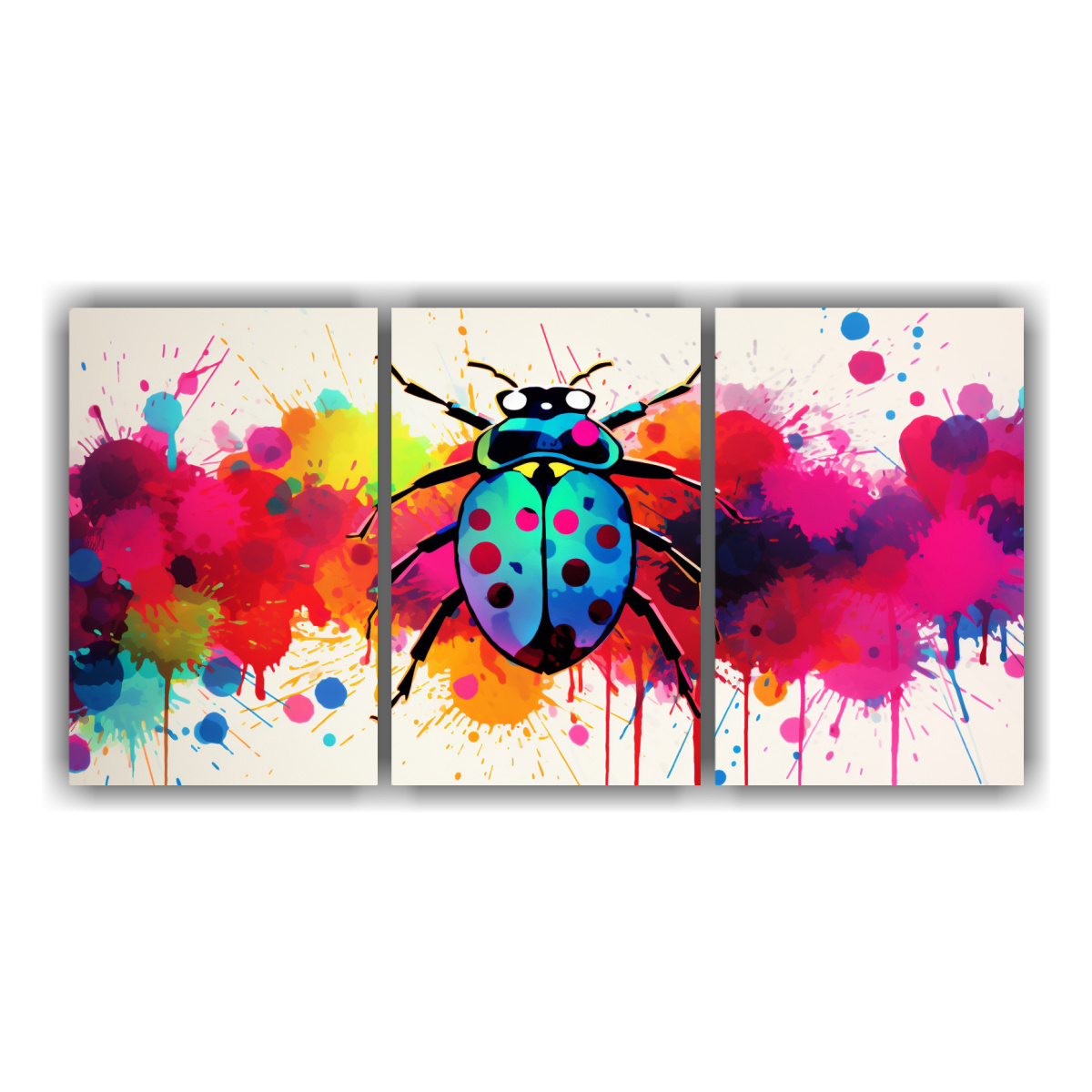 tr-ptico-ladybug-en-colores-susurrantes-arte-pop-neo-para-decoraci-n-de-comedor