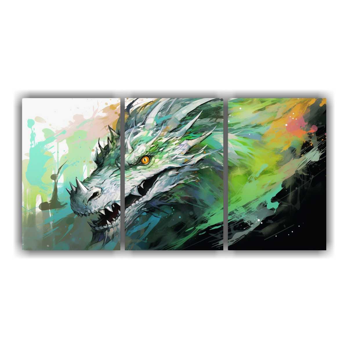 tres-lienzos-tela-venta-drag-n-pastel-y-verde-atm-sfera-neonoir-